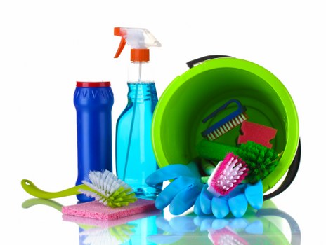 Deep cleaning team preparing safety equipment and planning a secure cleaning service