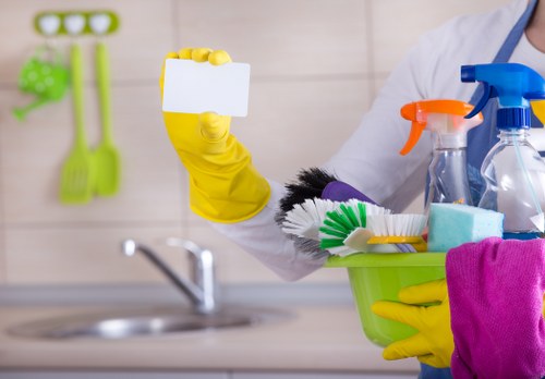 Deep cleaning team starting a one-off clean in a local home kitchen