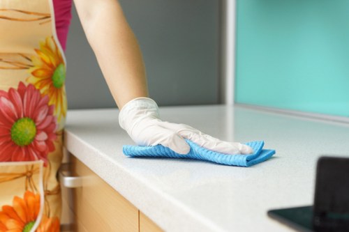 Local cleaners providing a detailed deep cleaning service in a home
