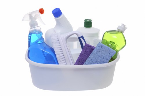 Office cleaners carrying out a detailed deep clean in a professional workplace