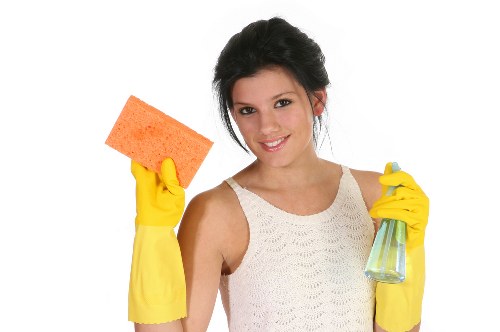 Deep cleaning of office desks, surfaces, and shared work areas