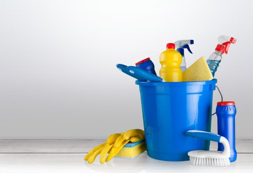 Thorough deep cleaning of office floors, touchpoints, and communal areas