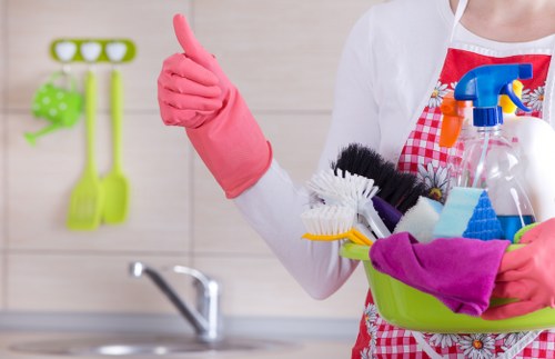 Local oven cleaner preparing a kitchen appliance for a full deep clean